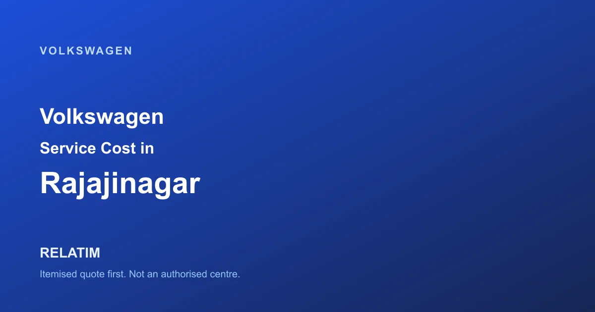 Volkswagen Service Cost in Rajajinagar, Bangalore